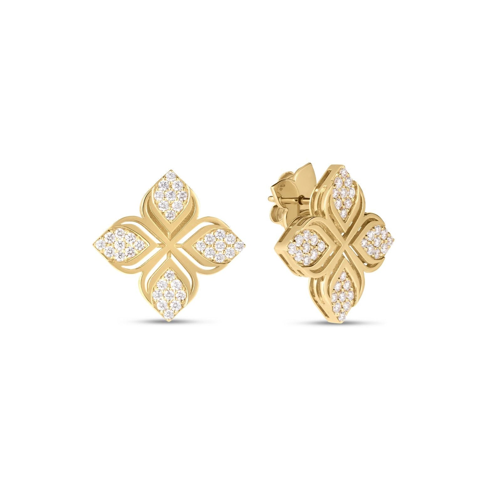 Roberto Coin Arabesque Flower Stud Earrings