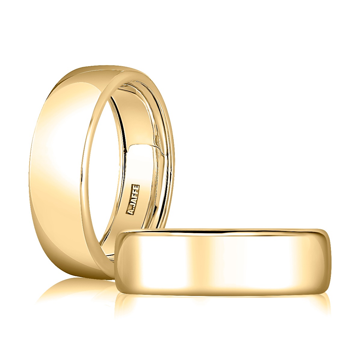 Men's Expandible 6MM Domed Band in 14K Yellow Gold, Size 9-10.5