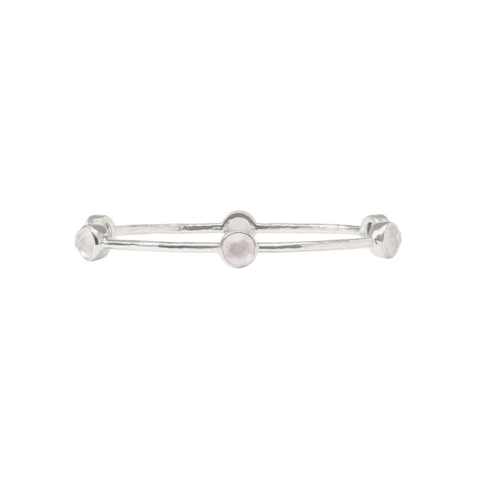 Julie Vos Milano Luxe Bangle in Iridescent Clear Crystal, Size M