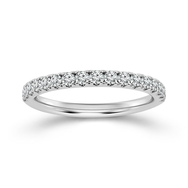 U-Prong 0.33CT Diamond Band in Platinum, Size 7