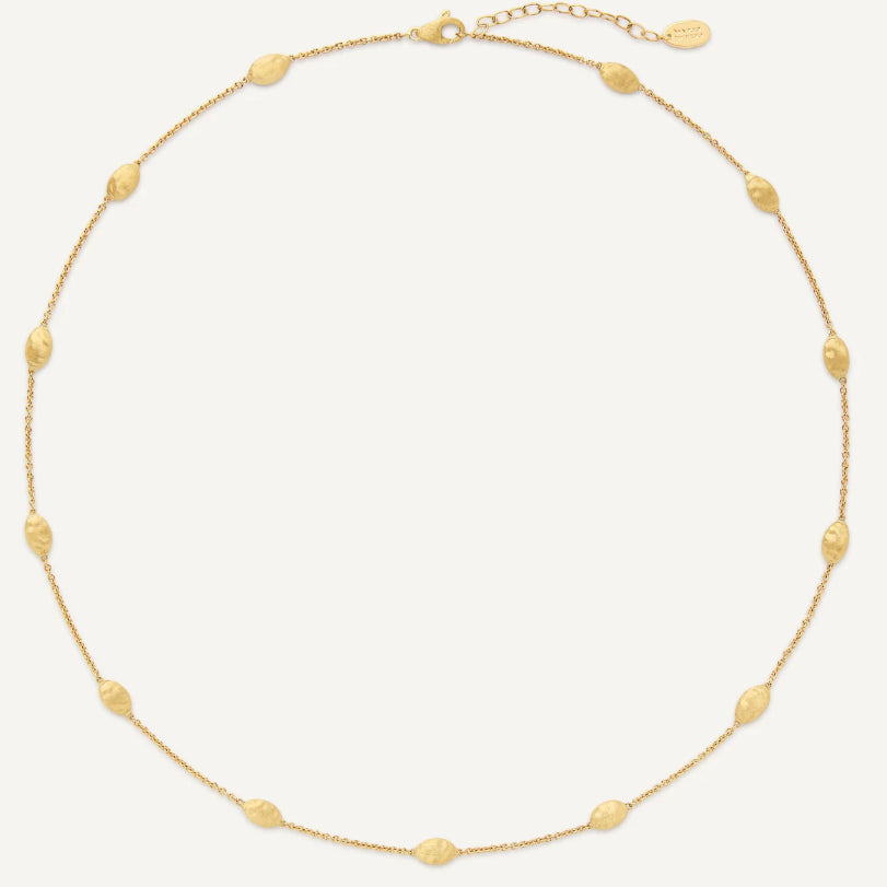 Marco Bicego Siviglia Small Bead Station Necklace in 18K Yellow Gold