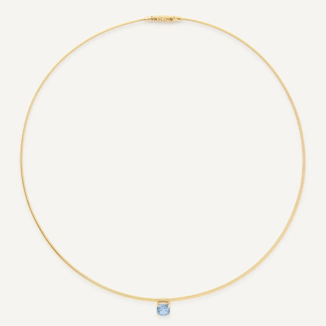 Marco Bicego Masai Aquamarine Coil Gemstone Necklace in 18K Yellow Gold