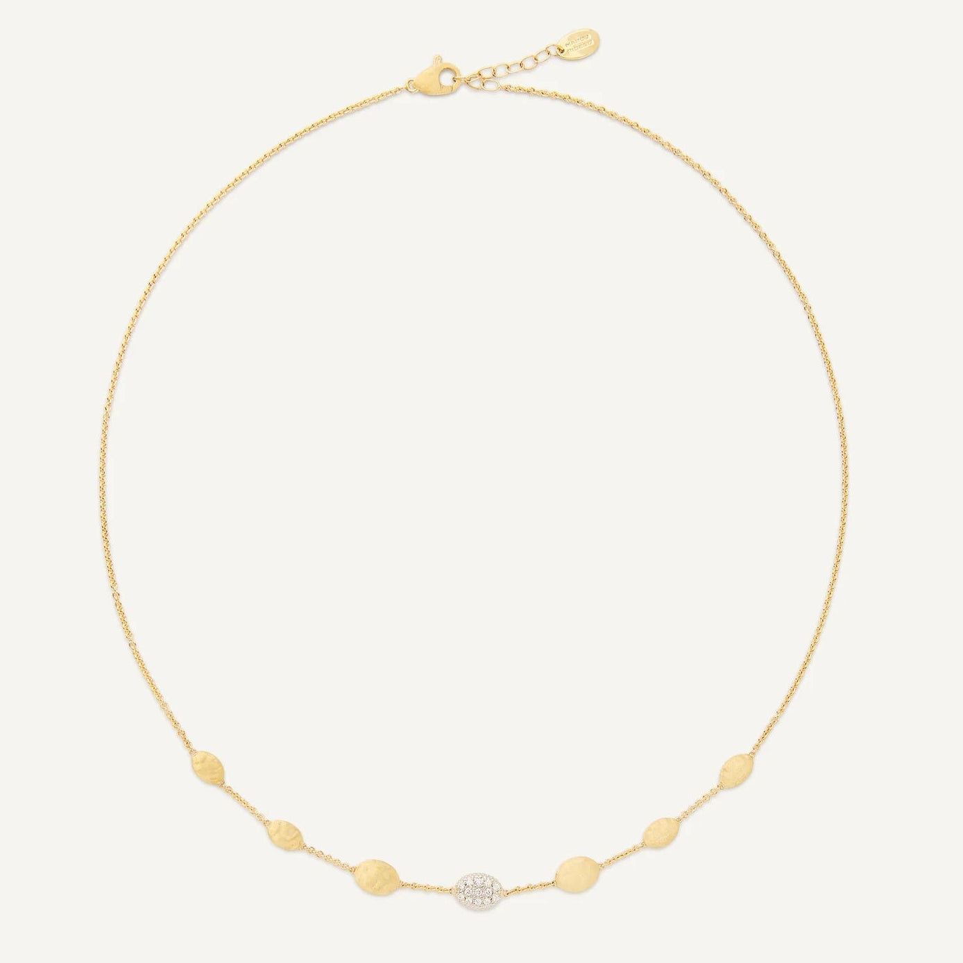 Marco Bicego Diamond Station Necklace in 18K Yellow Gold