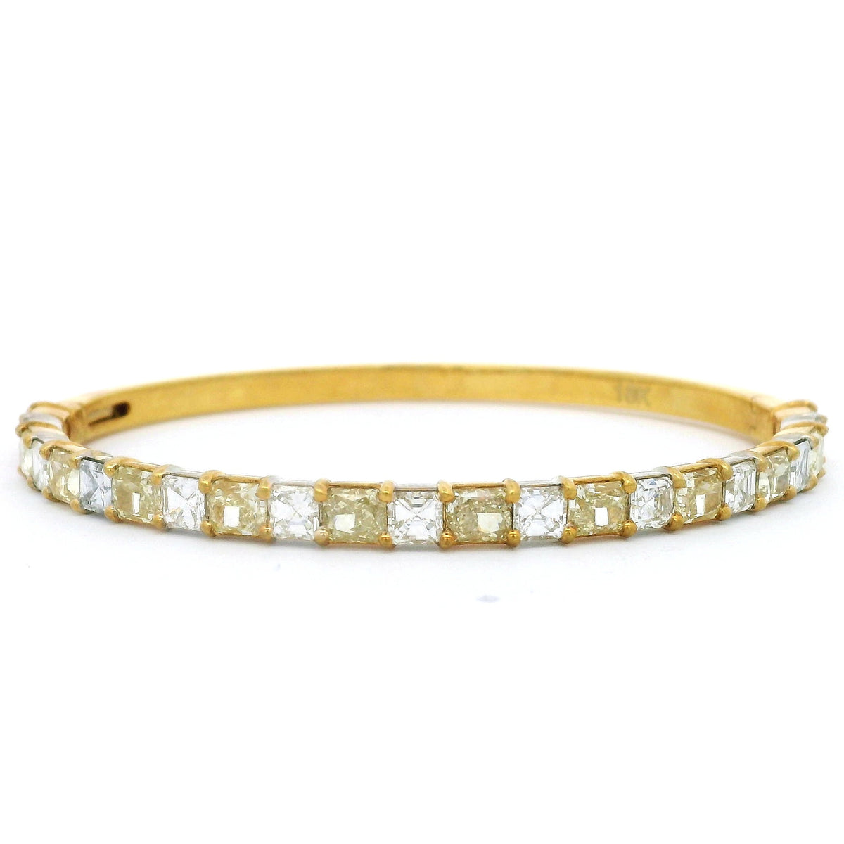 Fancy Yellow Diamond Bangle in 18K Yellow Gold