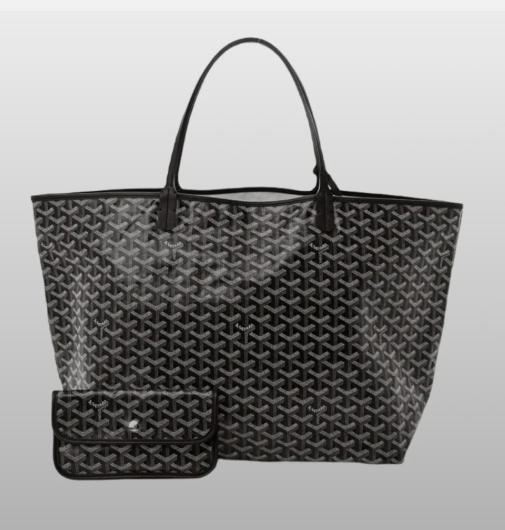 Goyard Black MM Size Tote With Pouch