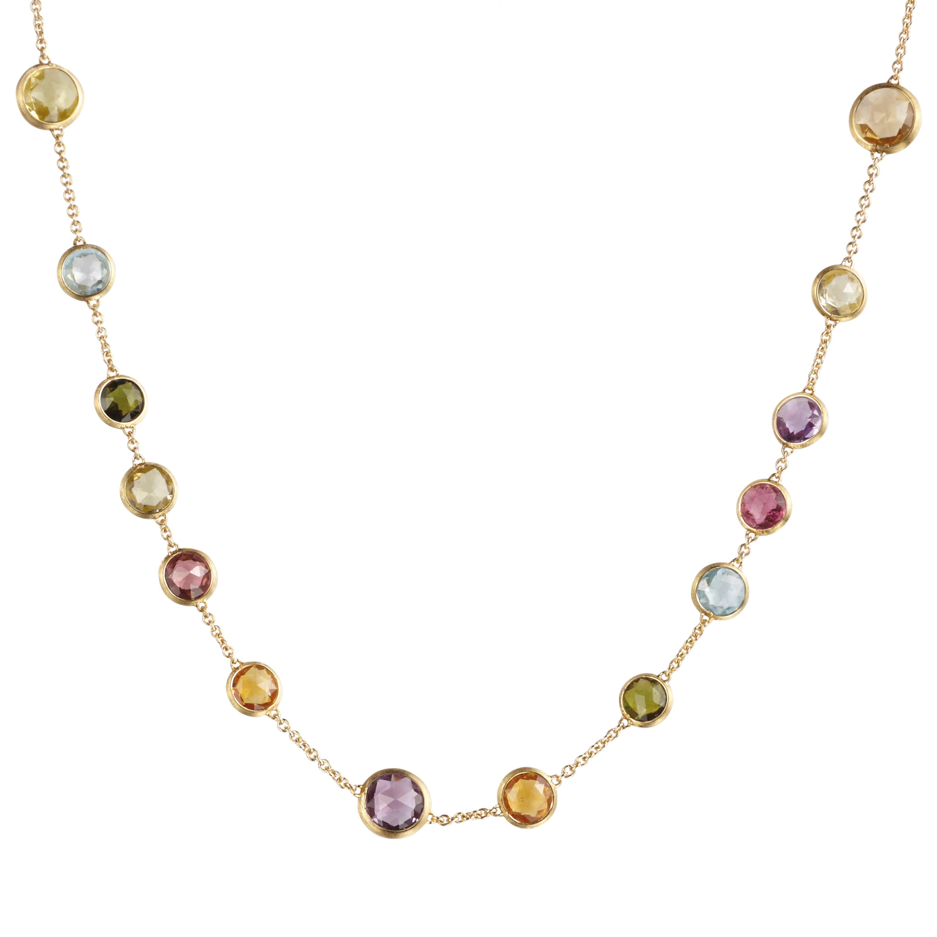 Marco Bicego Jaipur Gold Mixed Gemstone Necklace in Yellow Gold