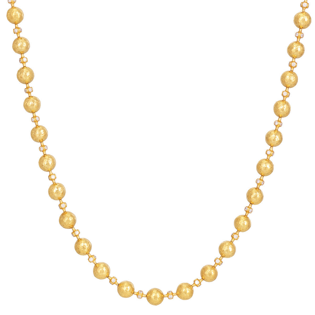 Gurhan Spell Diamond Ball Necklace in 24K Yellow Gold