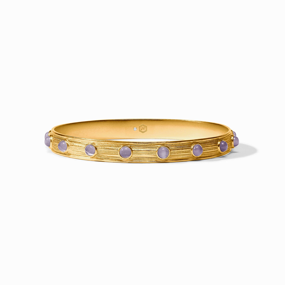 Julie Vos Cobblestone Stone Bangle in Blue Cat's Eye