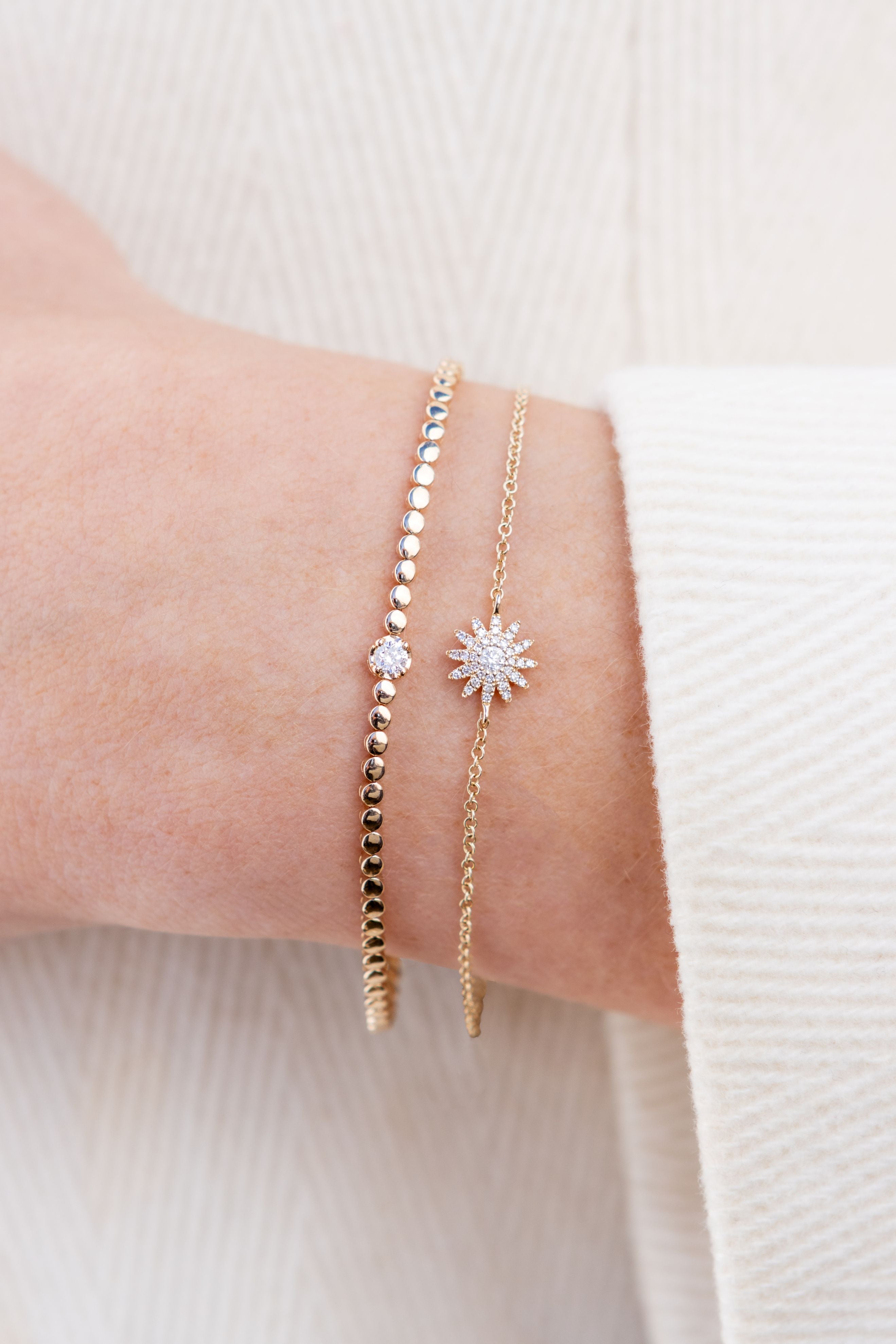 Sunburst Bracelet in 14K Yellow Gold