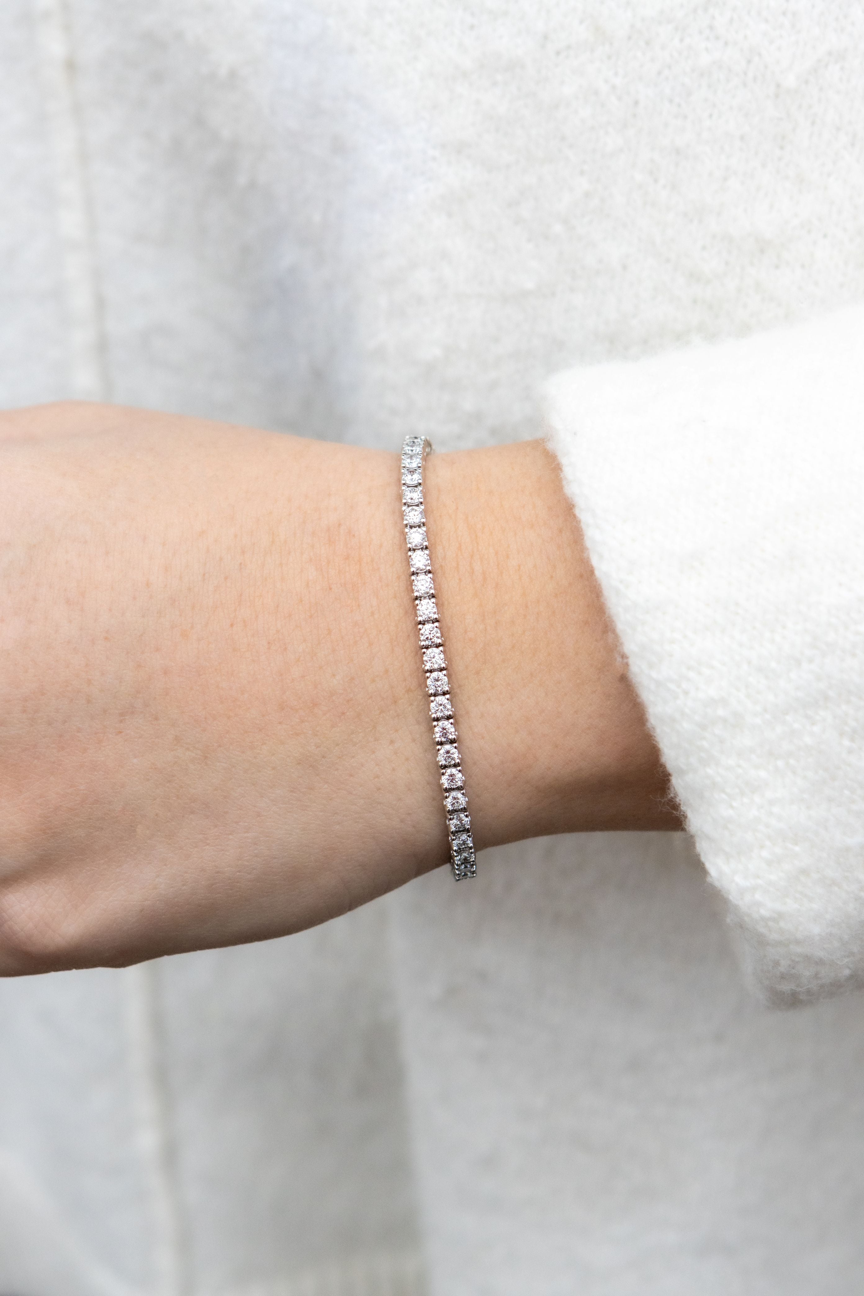 Bailey's Essentials 5.00CT Round Diamond Tennis Bracelet in 14K White Gold