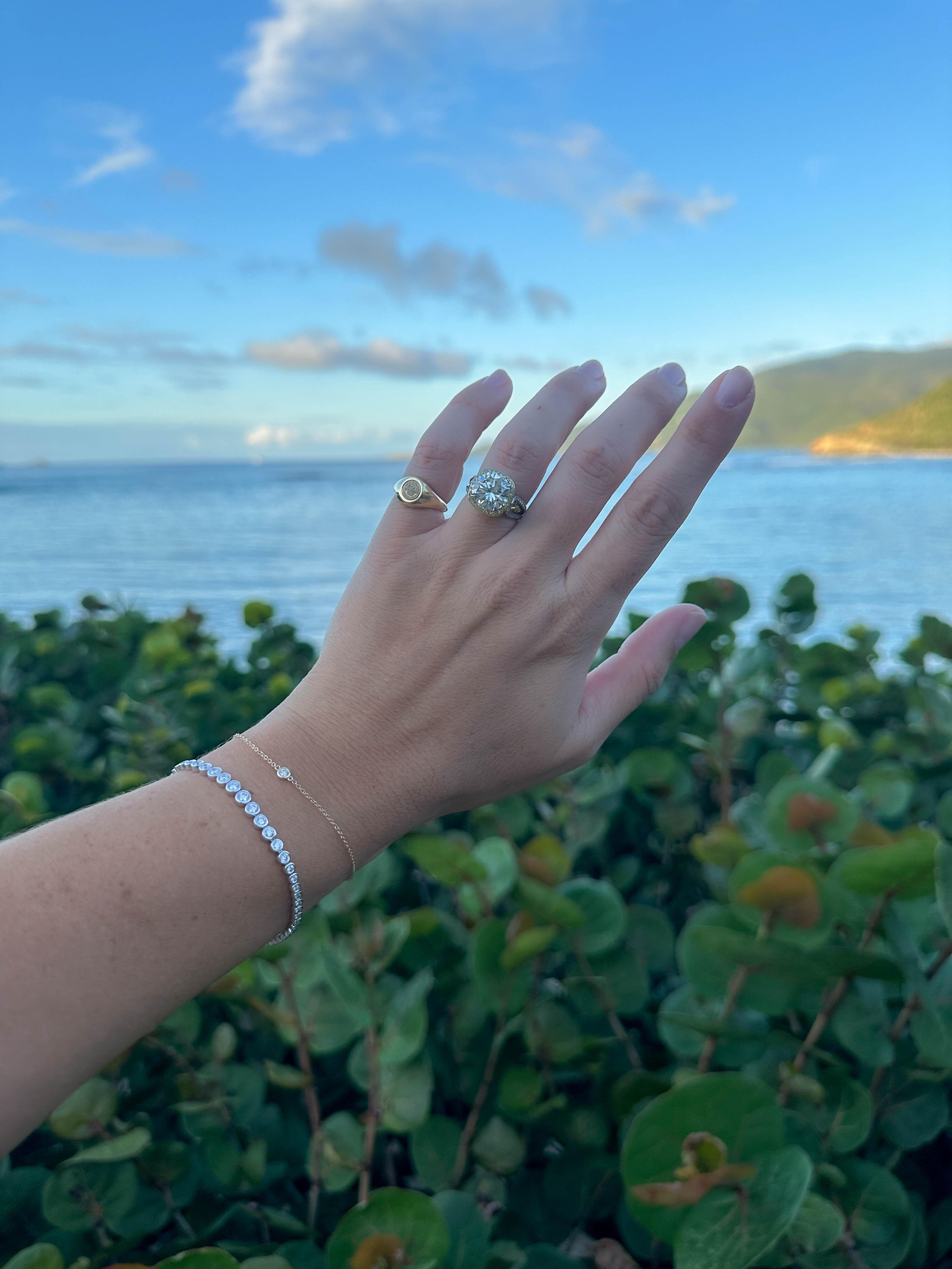 Diamond Bezel Station Bracelet in 14K Yellow Gold