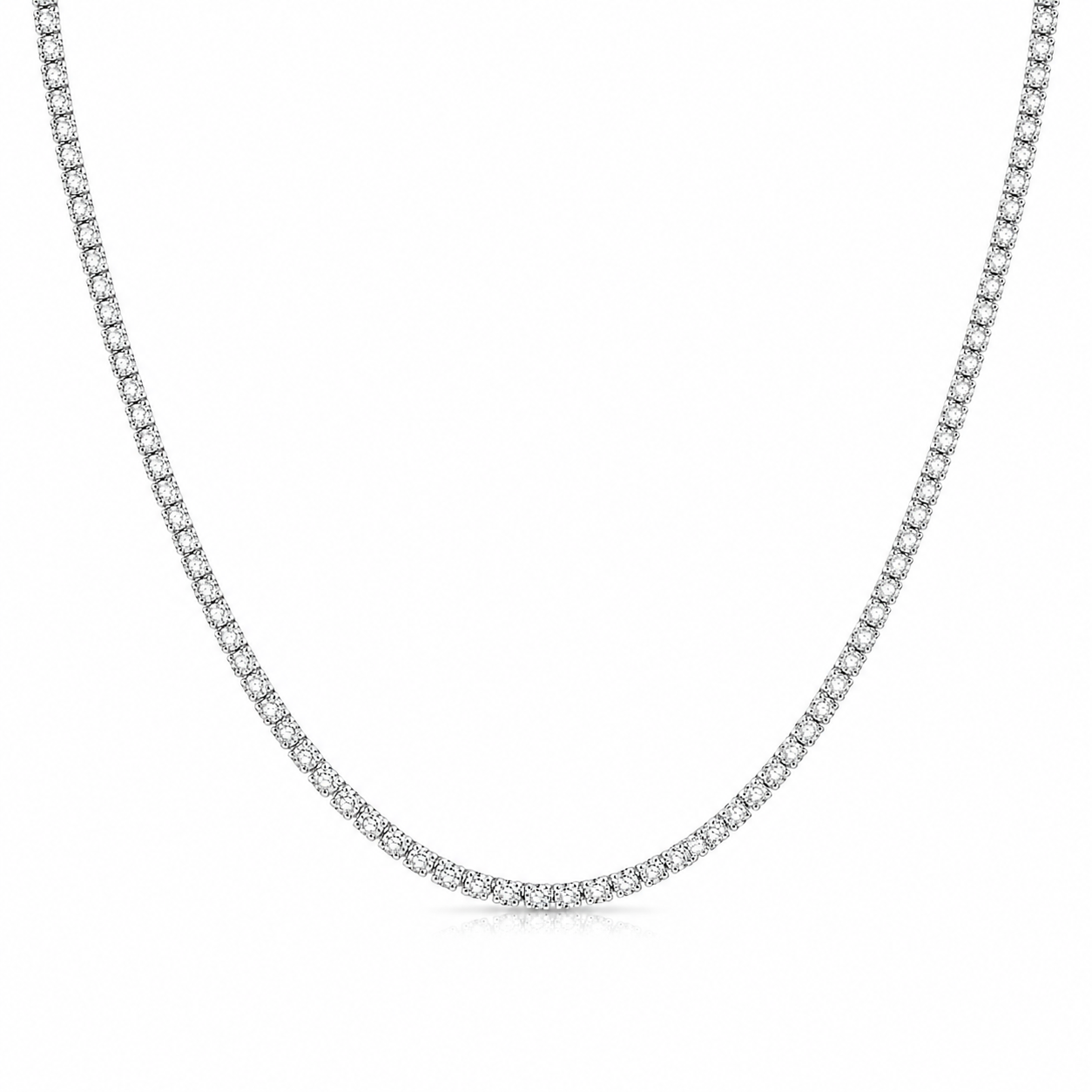 Bailey's Essentials 5.00CT Round Diamond Tennis Necklace in 14K White Gold
