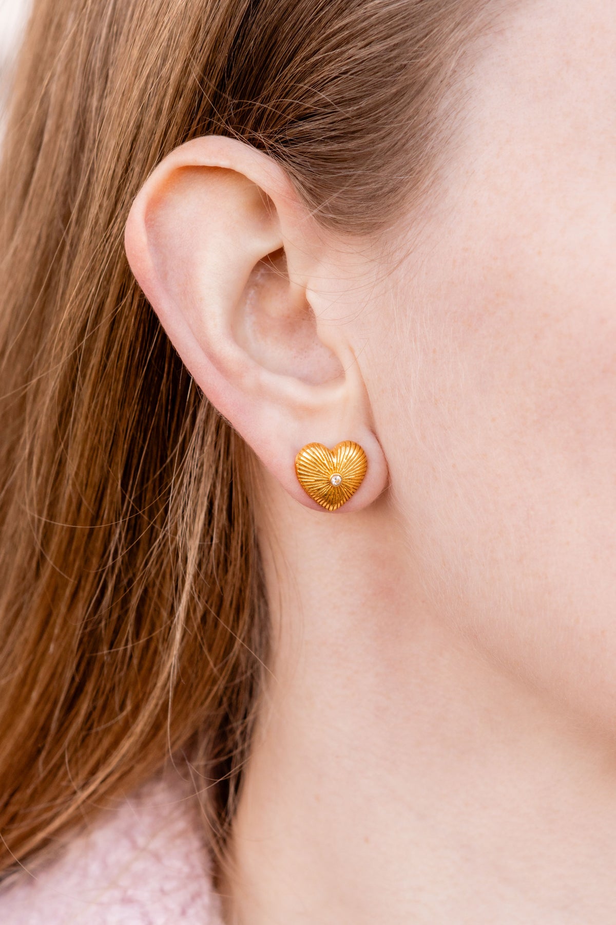 Julie Vos Esme Heart Stud Earrings