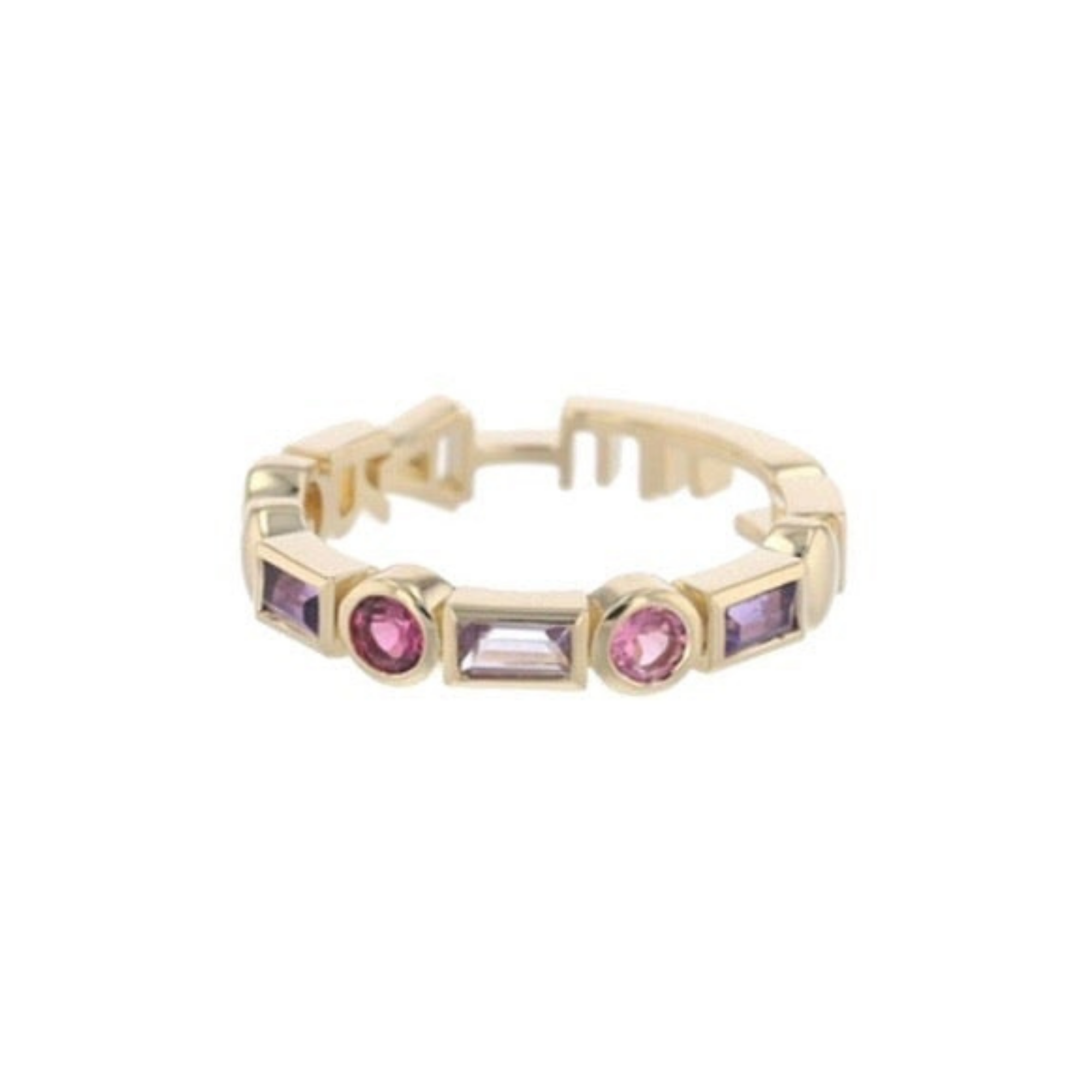 Eden Presley Grateful Tattoo Diamond Candy Band in 14K Yellow Gold, Size 7