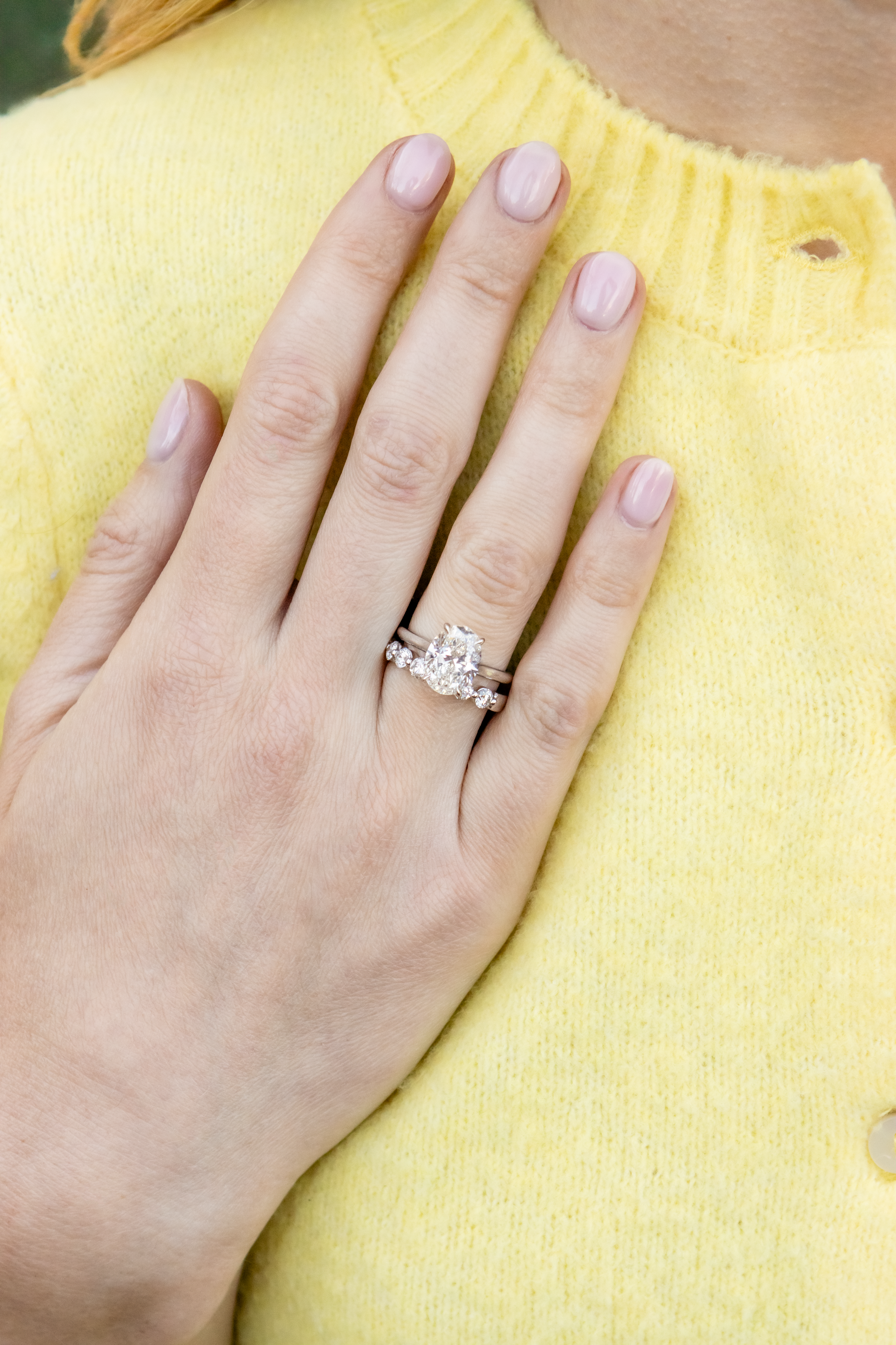 Halfway Single Prong 1.00CT Diamond Band in 14K White Gold, Size 6