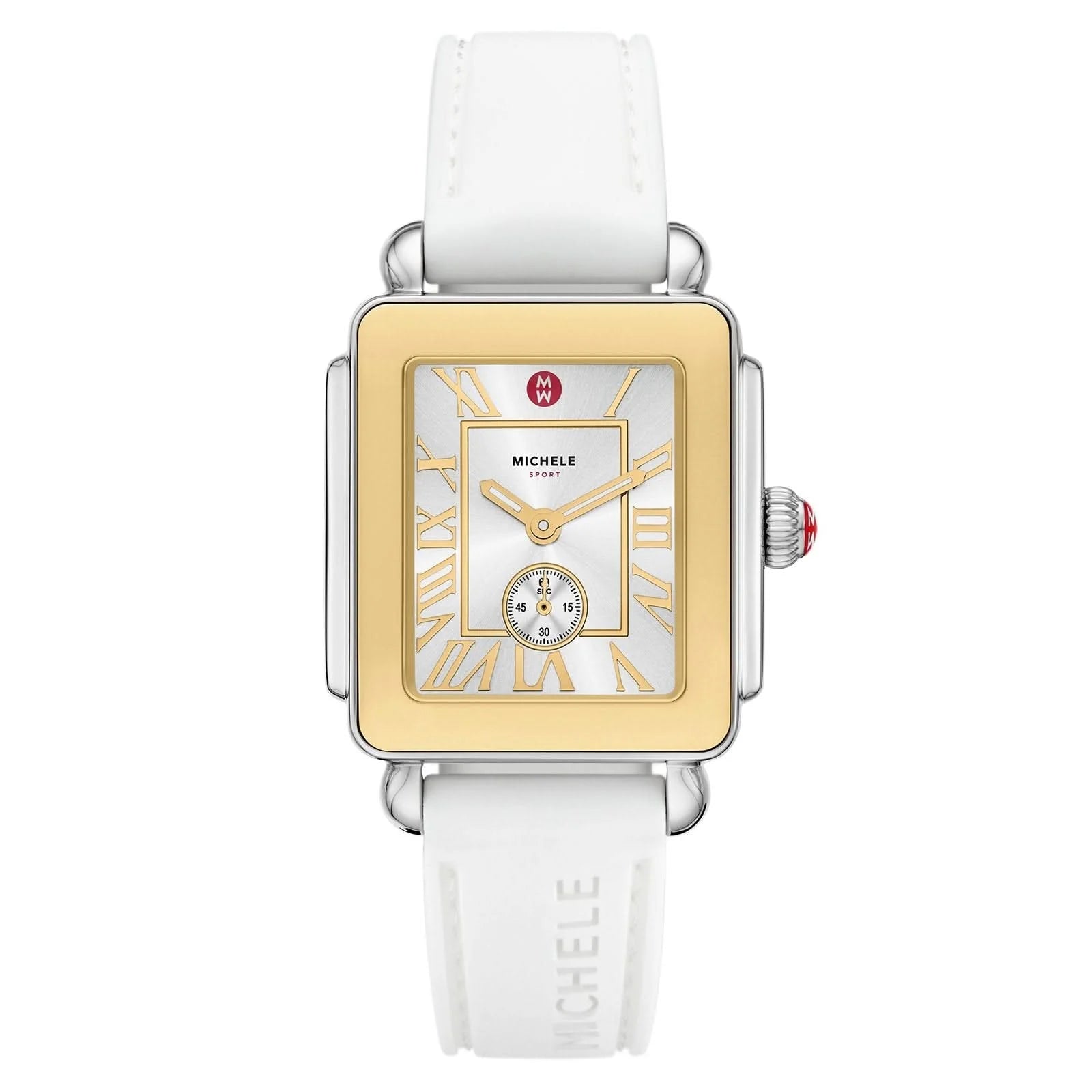 Michele Deco Sport Two-Tone White Silicone Watch, 31MM