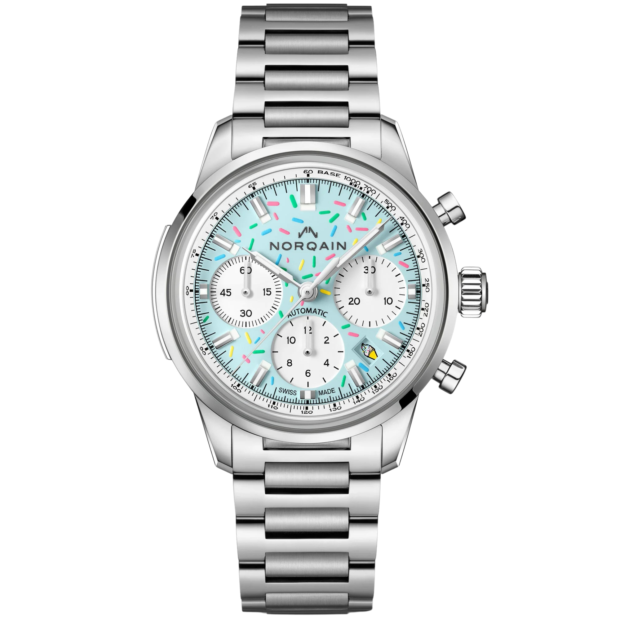 NORQAIN Freedom Chrono Enjoy Life Blue "Sprinkles" Watch N2201.19S04.A01.S01