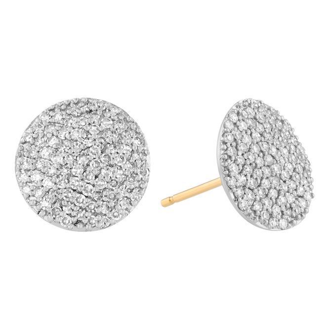 Phillips House Infinity Stud Earrings in Yellow Gold
