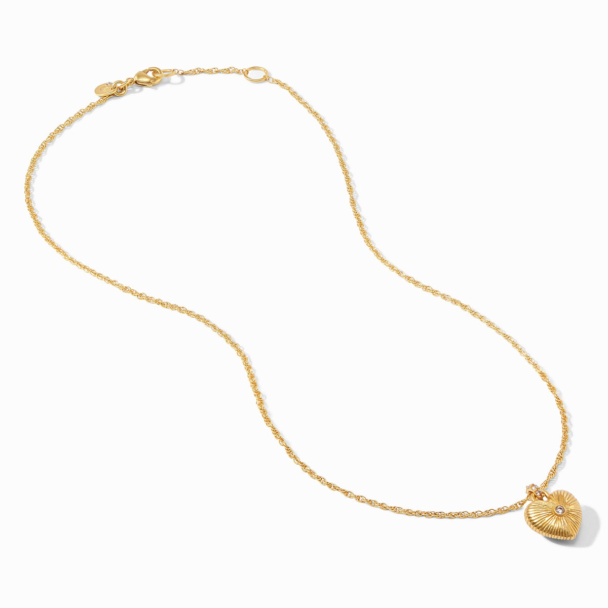 Julie Vos Esme Heart Solitaire Necklace