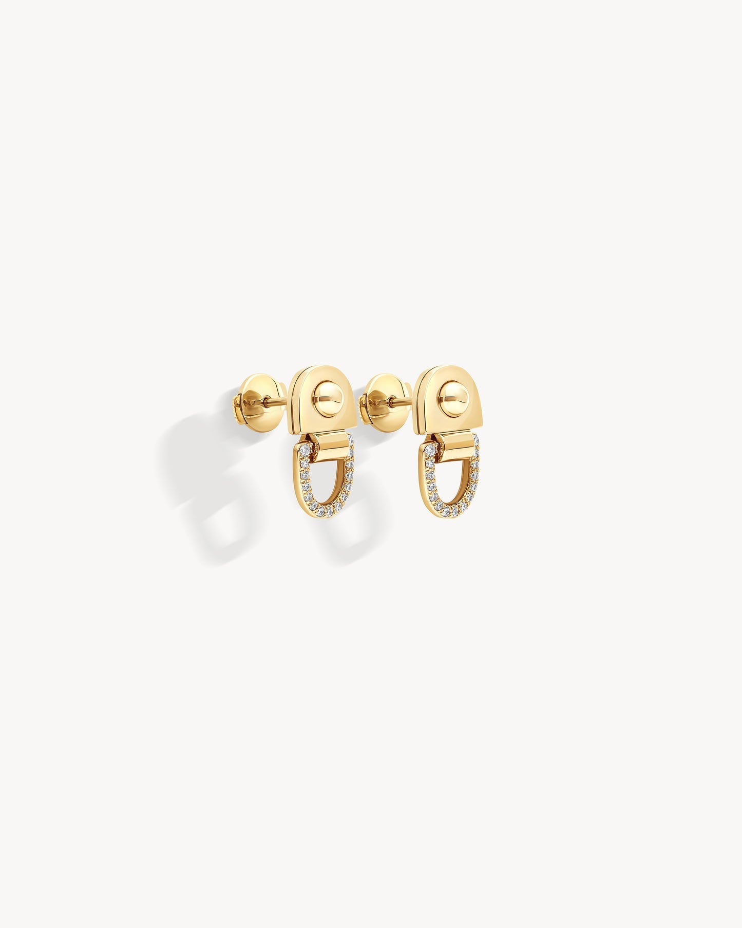 Statement Paris Small Rivet Earrings in 18K Yellow Gold