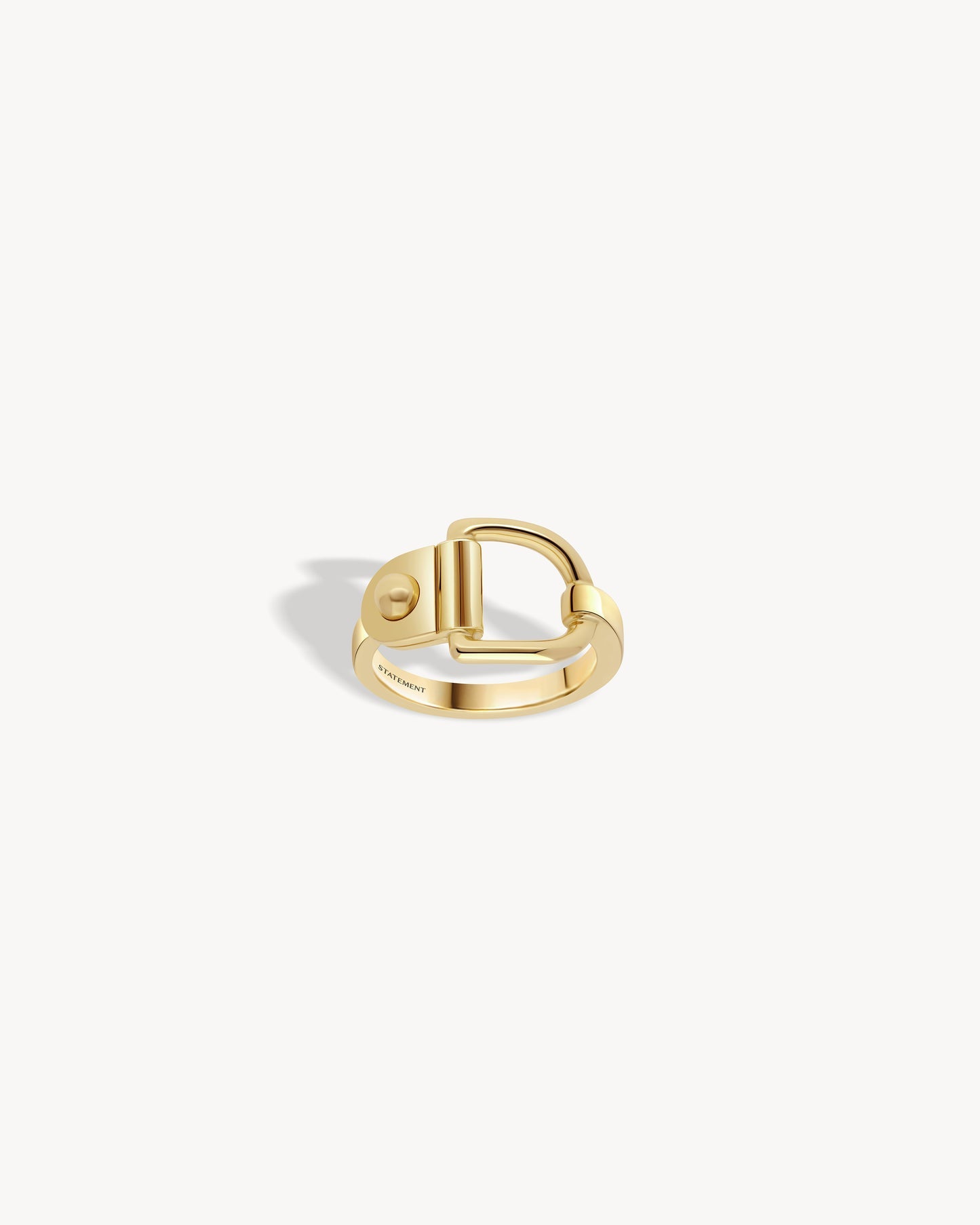 Statement Paris Rivet Ring in 18K Yellow Gold, Size 7