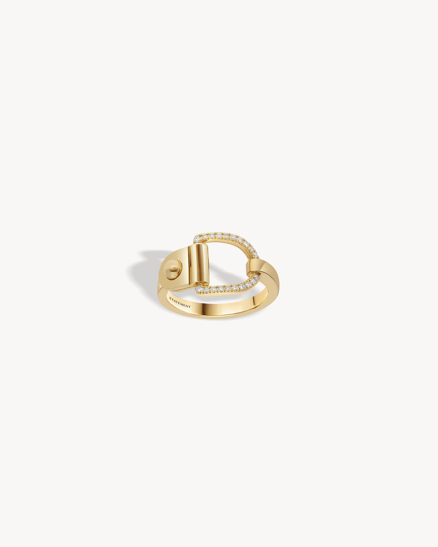 Statement Paris Rivet Ring in 18K Yellow Gold, Size 7
