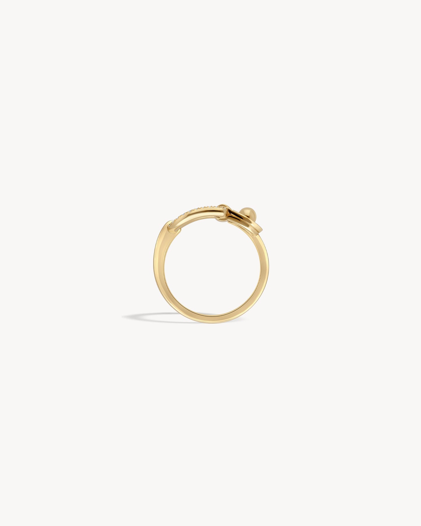 Statement Paris Rivet Ring in 18K Yellow Gold, Size 7