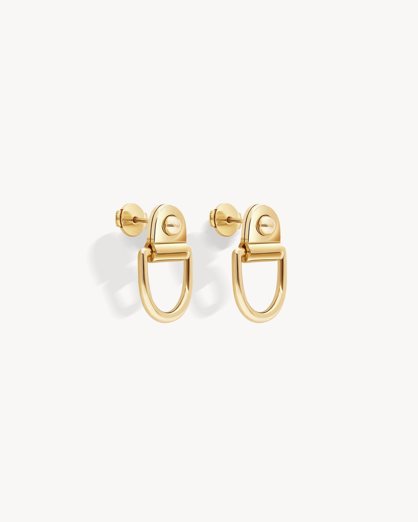 Statement Paris Medium Rivet Earrings in 18K Yellow Gold