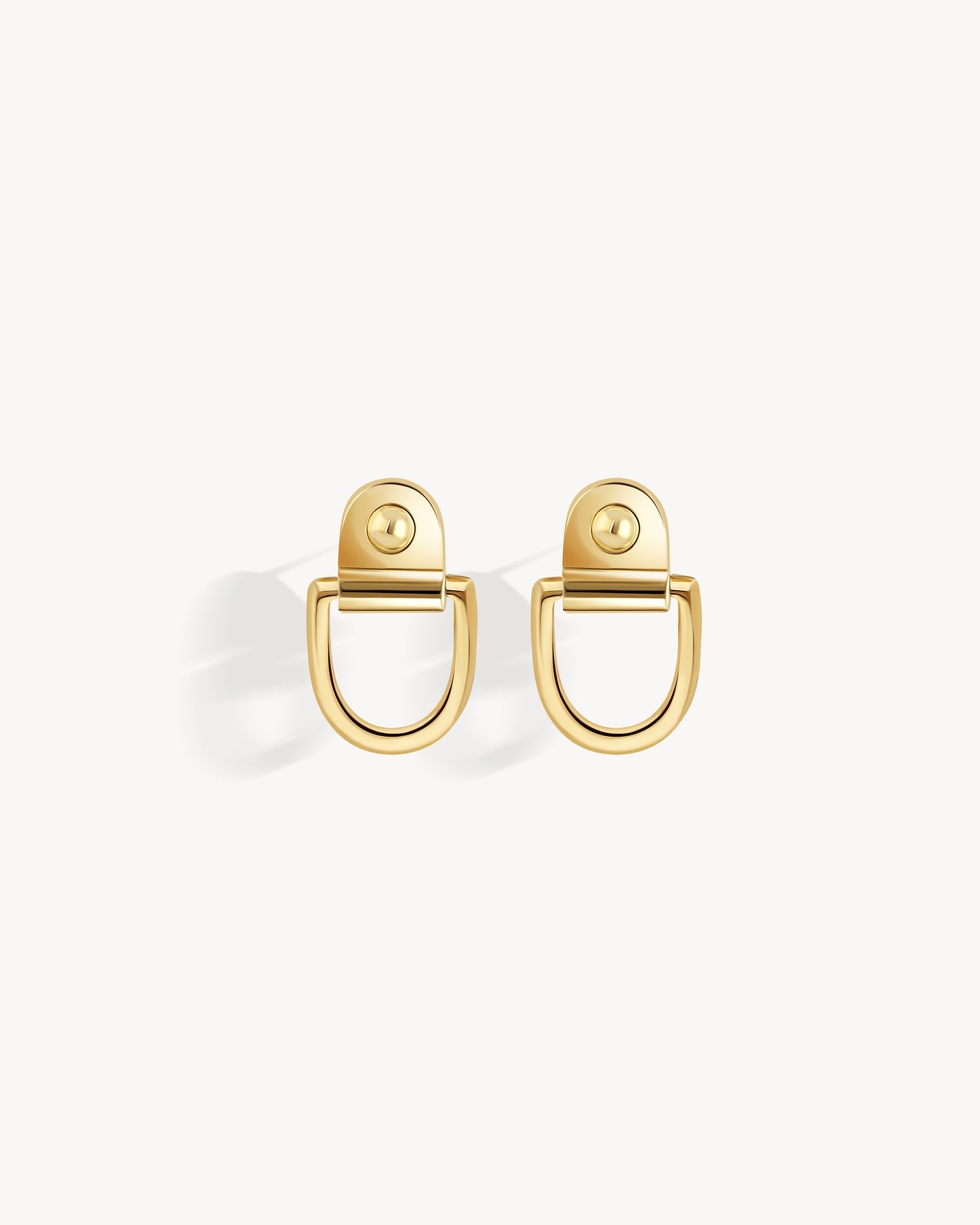 Statement Paris Medium Rivet Earrings in 18K Yellow Gold