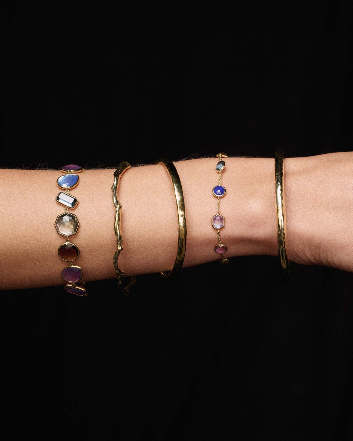 Ippolita Large Stone Festa Flexible Bracelet in 18K Yellow Gold
