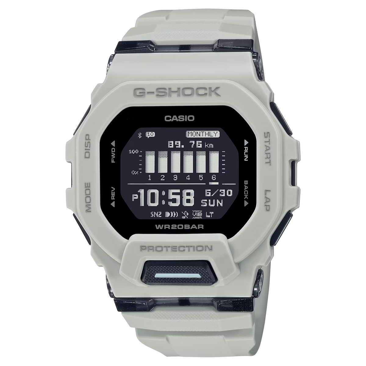 G-Shock Move Digital Black Dial & Gray Strap Watch GBD200UU-9