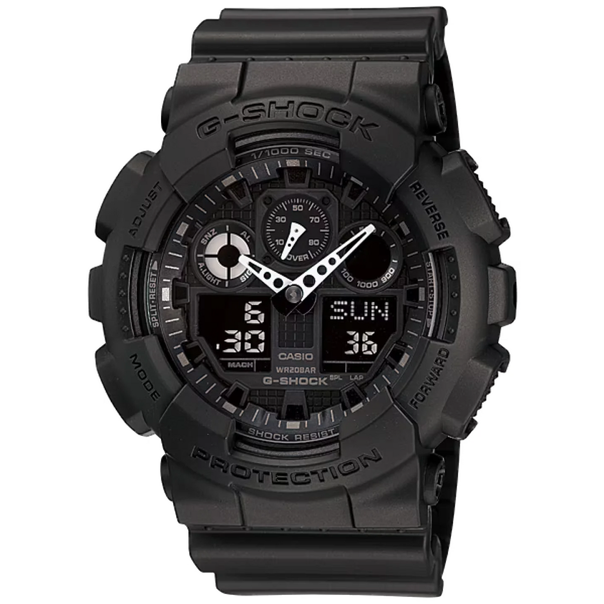 G-Shock Analog Digital All Black Watch GA100-1A1