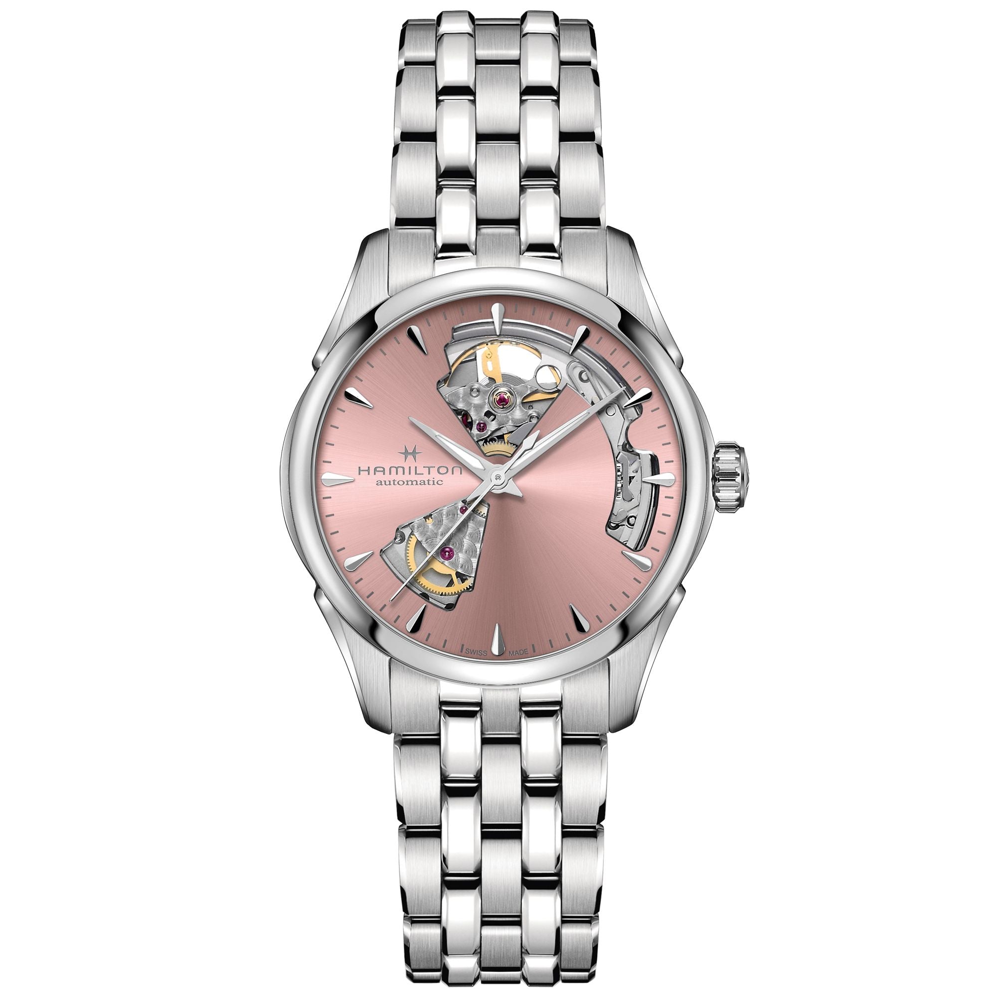 Hamilton Jazzmaster Open Heart Lady Automatic Pink Dial Watch H32215170