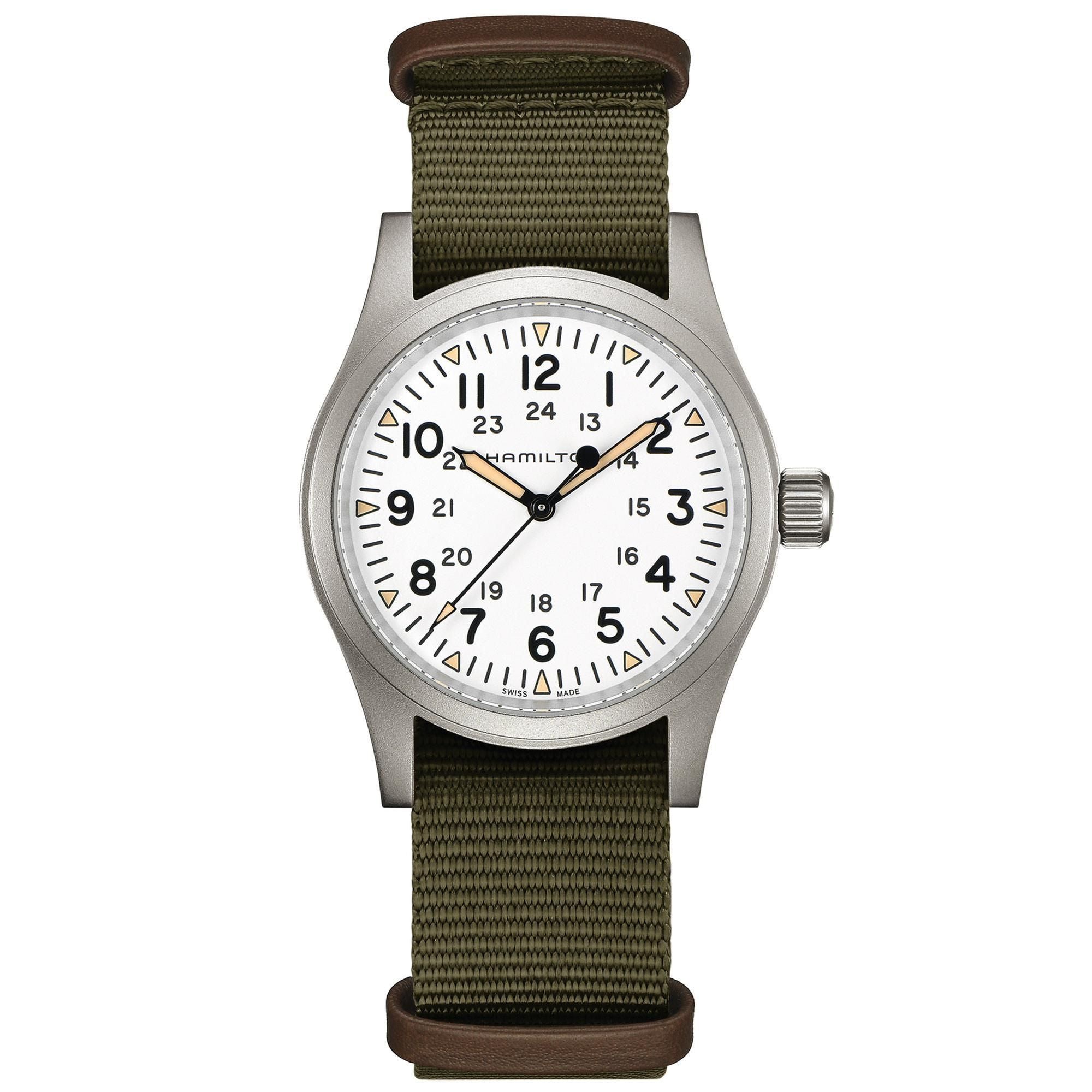 Hamilton Khaki Field Mechanical White Dial Watch H69439411