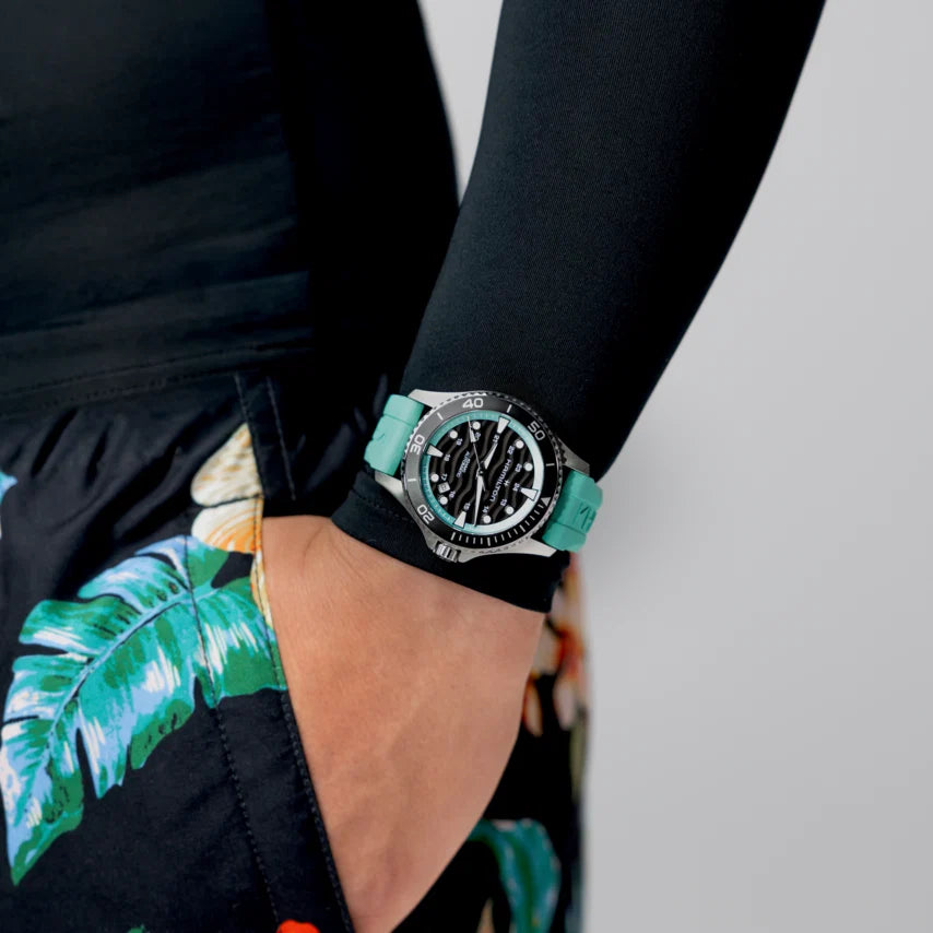 Hamilton Khaki Field Scuba Turquoise Strap Watch H82415331