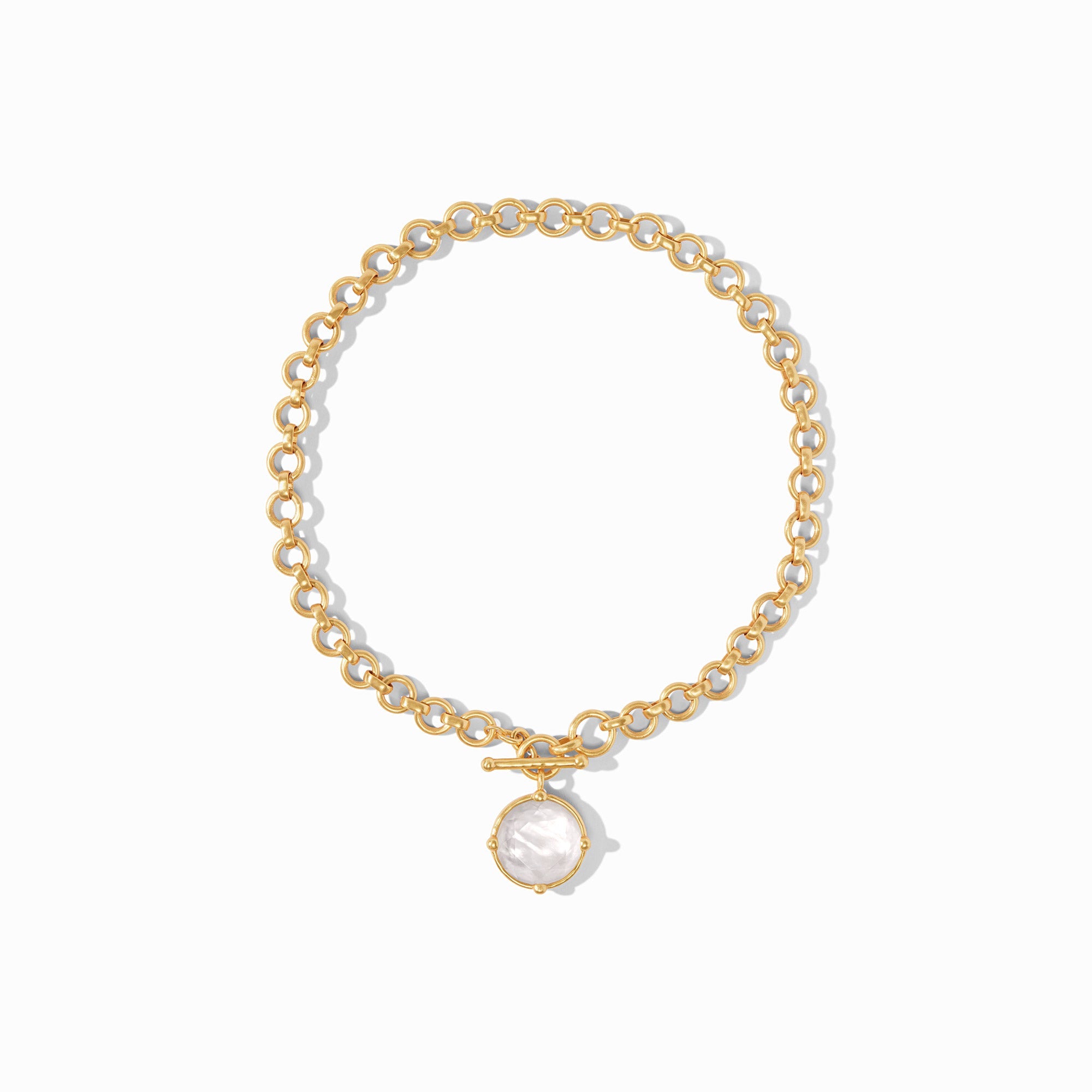 Julie Vos Honeybee Demi Necklace in Iridescent Clear Crystal