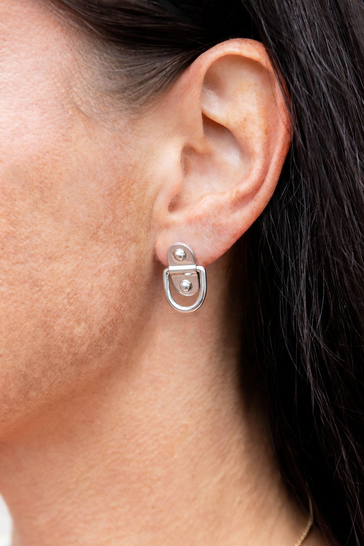 Statement Paris Rivet Earrings in Sterling Silver