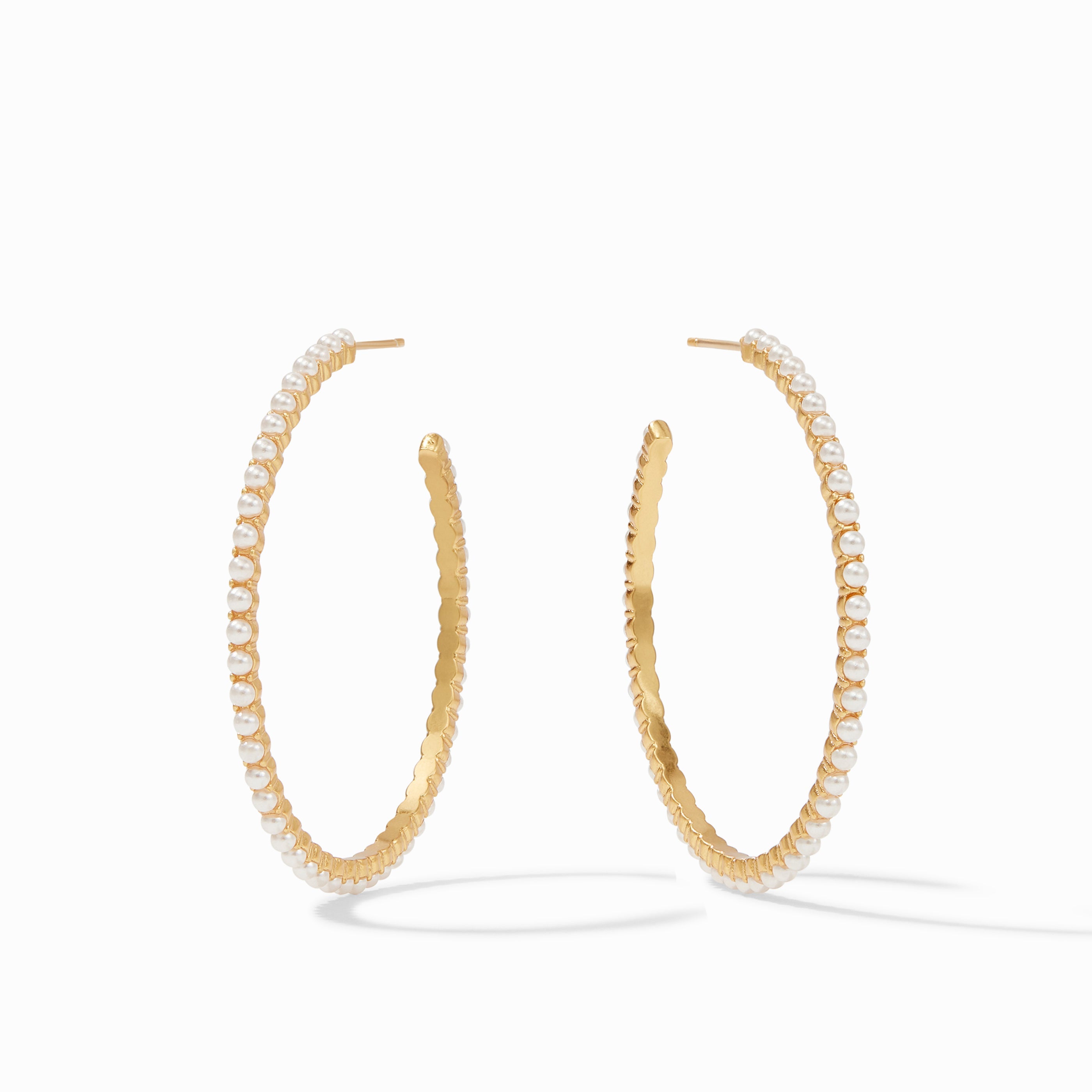 Julie Vos Large Pearl Juliet Hoop Earrings