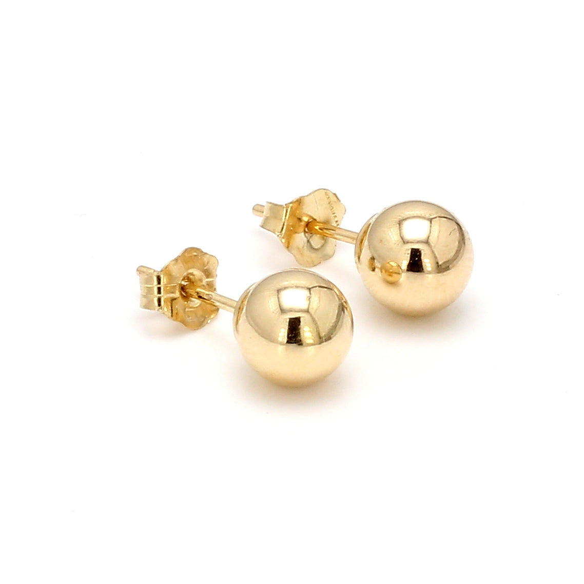 10MM Ball Studs in 14K Yellow Gold