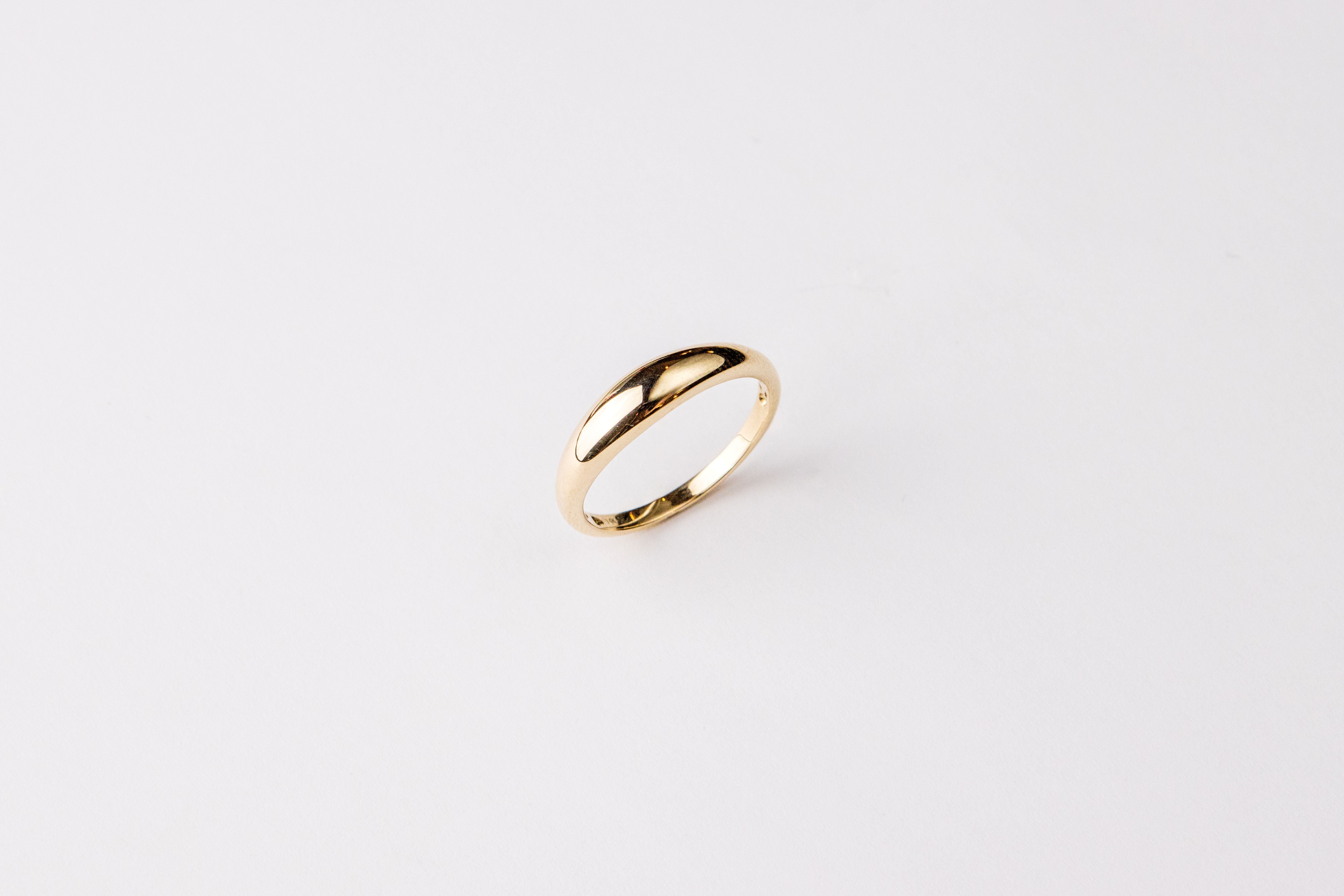 Dome Ring in 14K Yellow Gold, Size 5