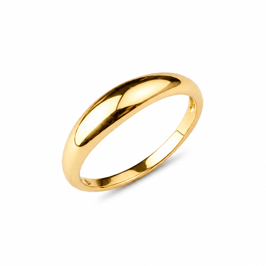 Dome Ring in 14K Yellow Gold, Size 8