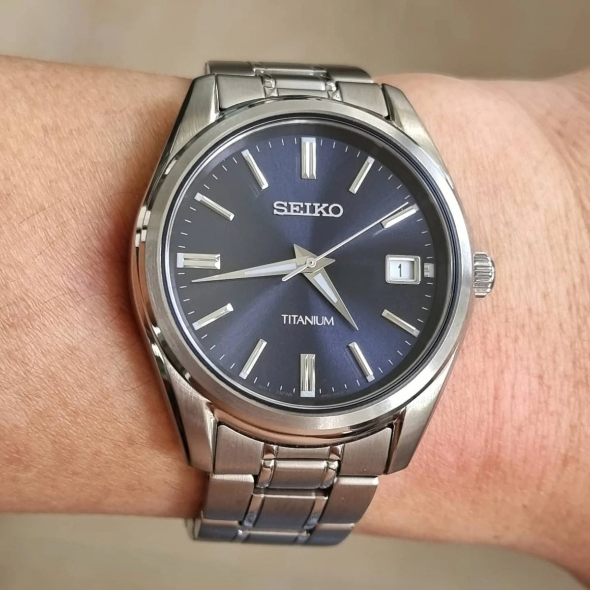 Seiko Essentials Blue Dial Watch SUR373