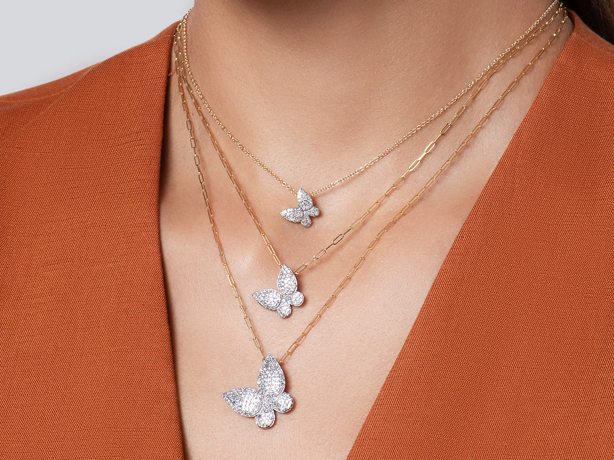 Phillips House Petite Symphony Butterfly Necklace in 14K Yellow Gold