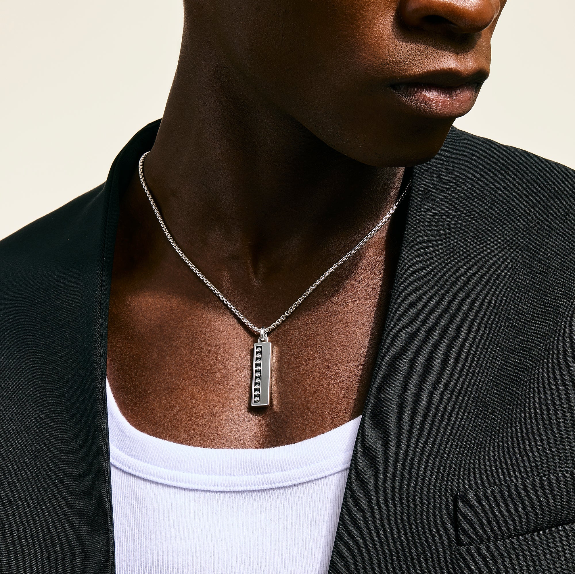 John Hardy Men's Nailhead Tag Pendant Necklace in Sterling Silver
