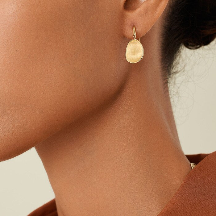 Marco Bicego Lunaria Petite Drop Earrings in Yellow Gold