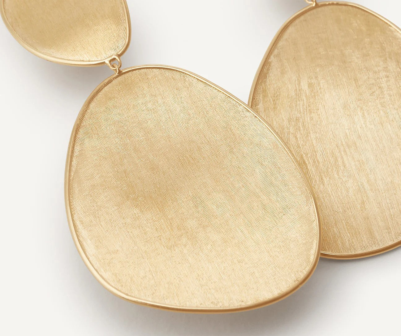 Marco Bicego Lunaria Large Double Drop Earrings in Yellow Gold