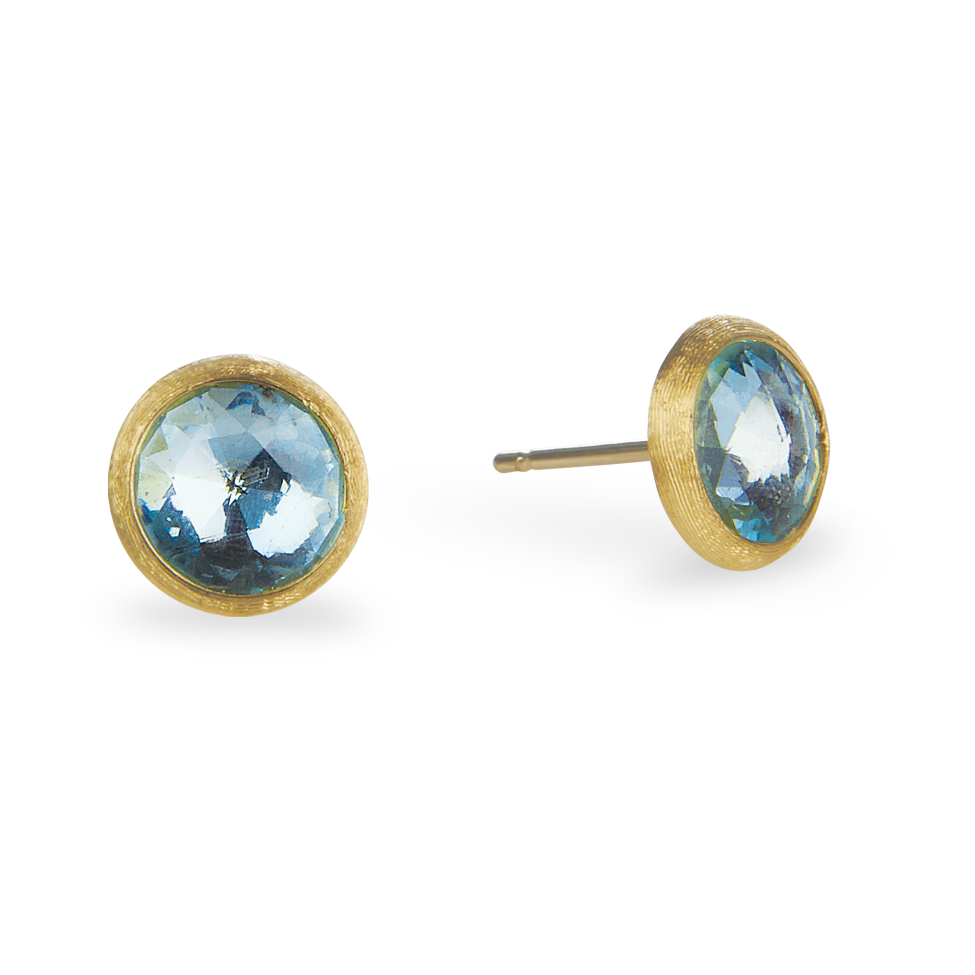 Marco Bicego Jaipur Blue Stud Earrings in Yellow Gold