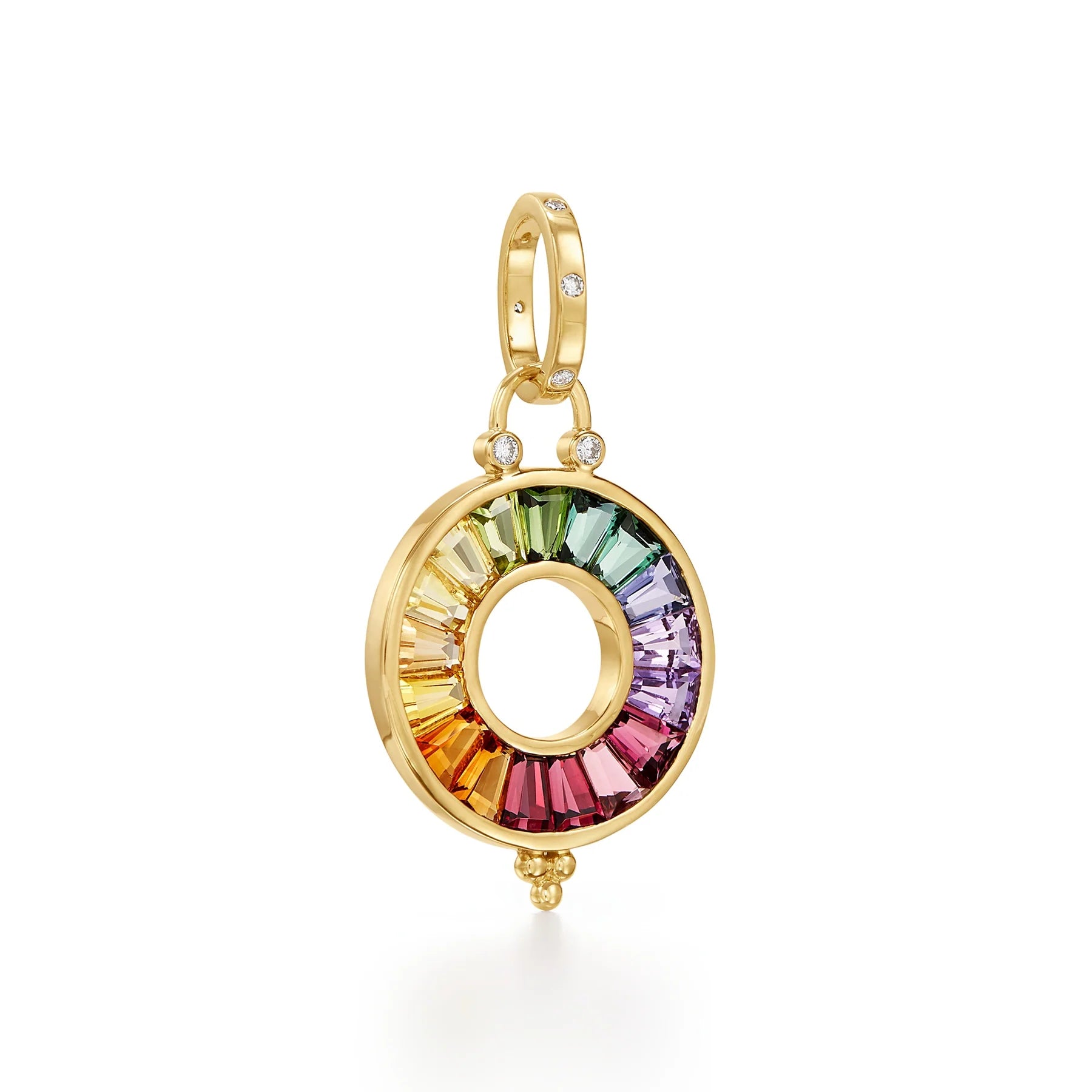 Temple St. Clair Color Wheel Pendant in 18K Yellow Gold
