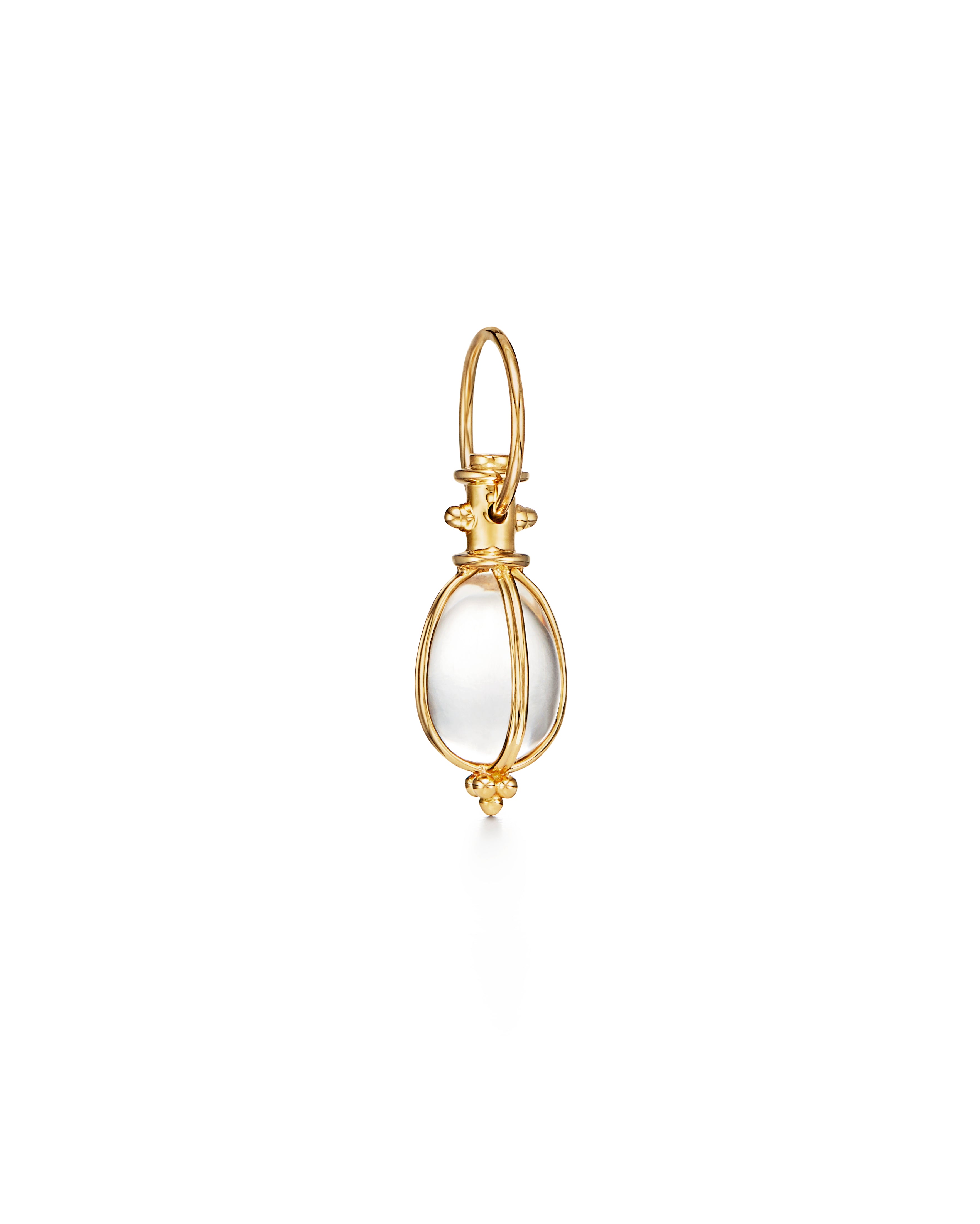 Temple St. Clair Rock Crystal Amulet in 18K Yellow Gold