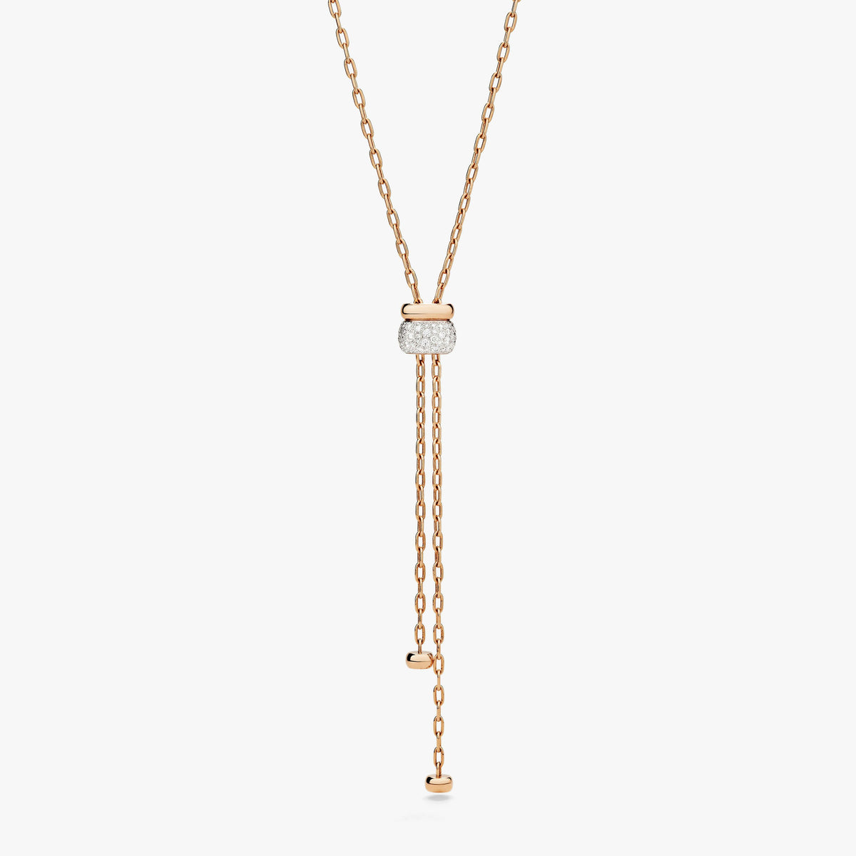 Pomellato Diamond Iconica Necklace in 18K Rose Gold